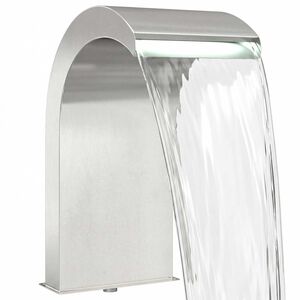vidaXL LED-es Medence V&iacute;zes&eacute;s Rozsdamentes ac&eacute;l 304 45 x 30 x 65 cm