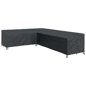 vidaXL B&uacute;tor takar&oacute; 355 x 275 x 80 cm 210D Oxford Sz&ouml;vet L-alak Fekete