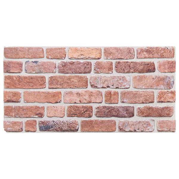 vidaXL Fali panelek 10 pcs Piros 100 x 50 cm EPS Hab