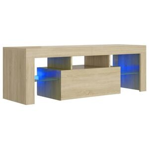 vidaXL sonoma t&ouml;lgy sz&iacute;nű TV-szekr&eacute;ny LED-l&aacute;mp&aacute;kkal 120 x 35 x 40 cm