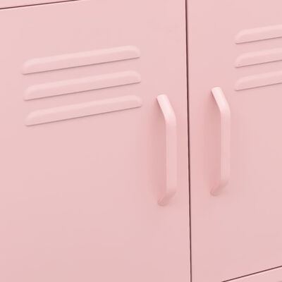 vidaXL rózsaszín acél tárolószekrény 60 x 35 x 56 cm