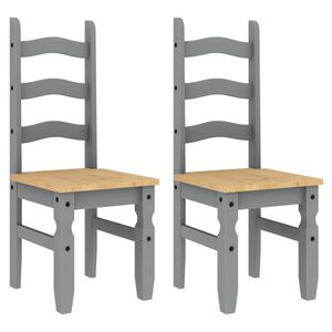 vidaXL Corona 2 db sz&uuml;rke t&ouml;m&ouml;r fenyőfa &eacute;tkezősz&eacute;k 42 x 47 x 107 cm