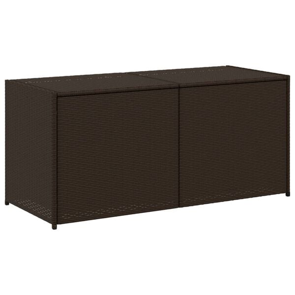 vidaXL barna polyrattan kerti t&aacute;rol&oacute;l&aacute;da 283 L