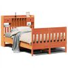 vidaXL viaszbarna t&ouml;m&ouml;r fenyőfa &aacute;gy matrac n&eacute;lk&uuml;l 135 x 190 cm