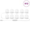 vidaXL T&uuml;k&ouml;r vil&aacute;g&iacute;t&aacute;s 12 db Feh&eacute;r 4,5 x 4,5 x 4,7 cm Műanyag