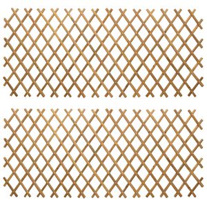vidaXL Bőv&iacute;thető r&aacute;cs ker&iacute;t&eacute;s 2 db 100 x 105 cm Bambusz Vil&aacute;gos Barna