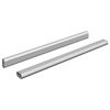 vidaXL Szekr&eacute;ny r&uacute;d 2 db Ez&uuml;st 464 x 15 x 29 mm Alum&iacute;nium &ouml;tv&ouml;zet