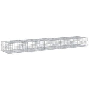 vidaXL horganyzott vas gabion kos&aacute;r fed&eacute;llel 500 x 100 x 50 cm
