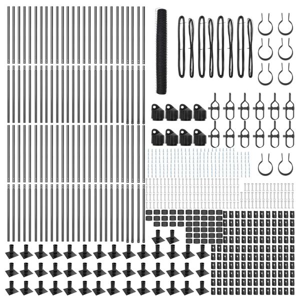 vidaXL Ker&iacute;t&eacute;soszlop Sz&uuml;rke 100 x 1,2 m (50 mm h&aacute;l&oacute;) Ac&eacute;l &eacute;s PVC