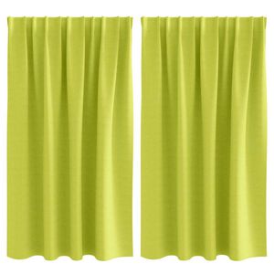 vidaXL Fekete F&uuml;gg&ouml;ny Gyűrűkkel 2 db Z&ouml;ld 140 x 140 cm Poli&eacute;szter