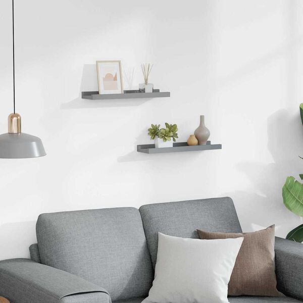 vidaXL 2 db sz&uuml;rke MDF szeg&eacute;lypolc k&eacute;pkeretekhez 40 x 9 x 3 cm