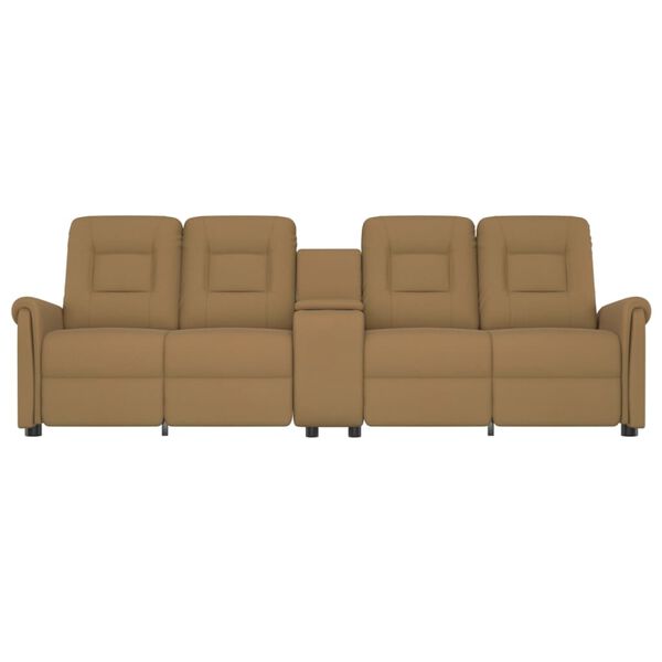 vidaXL 4 személyes tópszínű dönthető masszázsfotel pohártartóval