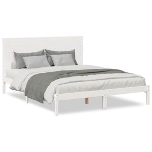 vidaXL feh&eacute;r t&ouml;m&ouml;r fa extra hossz&uacute; &aacute;gykeret matrac n&eacute;lk&uuml;l 140 x 210 cm