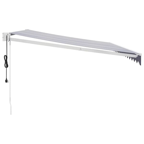 vidaXL k&eacute;k &eacute;s feh&eacute;r automata beh&uacute;zhat&oacute; napellenző 4 x 3 m