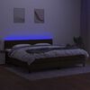 vidaXL barna sz&ouml;vet rug&oacute;s &eacute;s LED-es &aacute;gy matraccal 200x200 cm