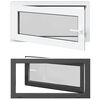 vidaXL Pinceablak RISOR 100 x 50 cm PVC &eacute;s &Uuml;veg Antracitsz&uuml;rke