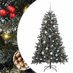 vidaXL Mű kar&aacute;csonyfa Z&ouml;ld 120 cm PVC &eacute;s Műanyag &eacute;s Ac&eacute;l