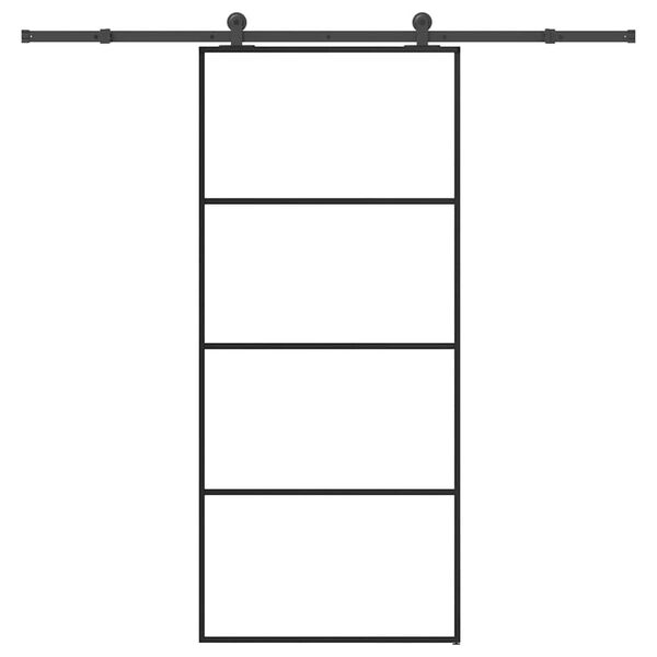 vidaXL ESG &uuml;veg &eacute;s alum&iacute;nium tol&oacute;ajt&oacute; f&eacute;mszerelv&eacute;ny-szettel 90x205 cm