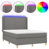 vidaXL s&ouml;t&eacute;tsz&uuml;rke sz&ouml;vet rug&oacute;s &eacute;s LED-es &aacute;gy matraccal 140x190 cm