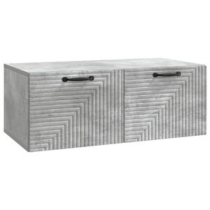 vidaXL Fali TV szekr&eacute;ny Betonsz&uuml;rke 78,5 x 41 x 30 cm Szerelt Fa