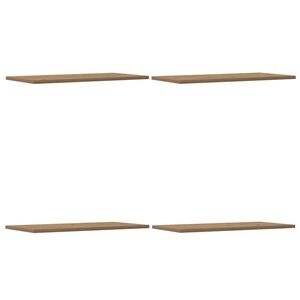 vidaXL 4 db k&eacute;zműves t&ouml;lgy sz&iacute;nű szerelt fa fali polc 60 x 30 x 1,5 cm