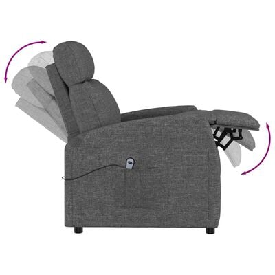 vidaXL sötétszürke szövet felállást segítő fotel