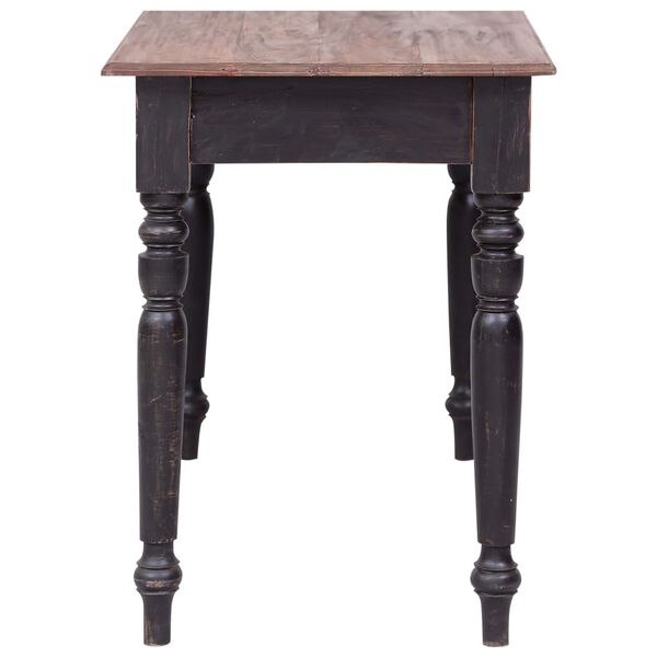 vidaXL t&ouml;m&ouml;r mahag&oacute;ni fa &iacute;r&oacute;asztal 3 fi&oacute;kkal 117 x 57 x 75 cm