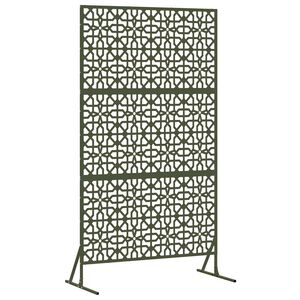 vidaXL Mag&aacute;nszf&eacute;ra K&eacute;pernyő 100 x 50 x 180 cm Ac&eacute;l Olajz&ouml;ld