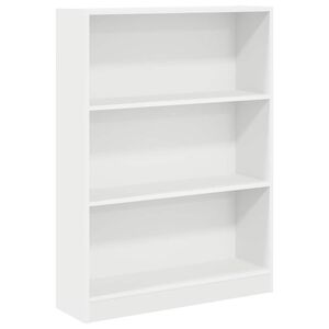 vidaXL feh&eacute;r szerelt fa k&ouml;nyvespolc 80 x 24 x 109 cm