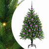 vidaXL Kar&aacute;csonyfa 150 LED-del &aacute;llv&aacute;nnyal Z&ouml;ld 120 cm PE