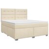 vidaXL Boxspring &aacute;gy matraccal Kr&eacute;msz&iacute;nű 180 x 200 cm Sz&ouml;vet