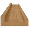 vidaXL Falpolc polcokkal t&aacute;rol&oacute;val 2 pcs Barna 80 x 9 x 3 cm Faanyag