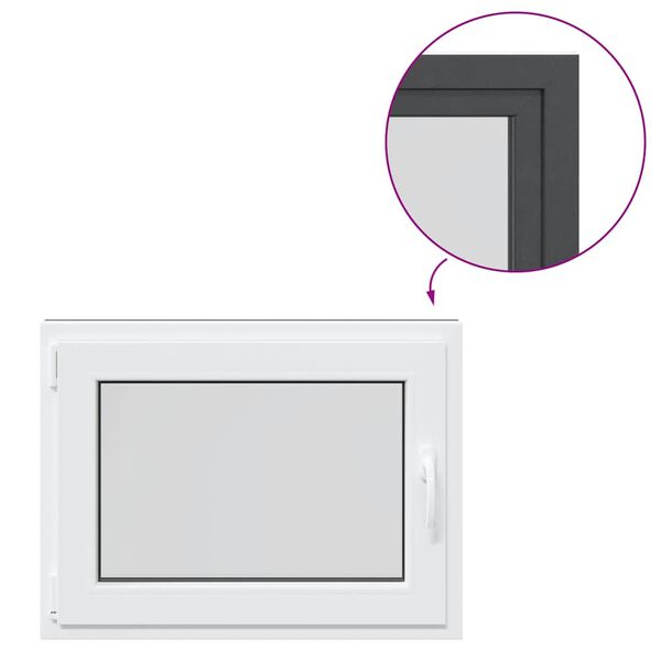 vidaXL "RISOR" pinceablak 80x70 cm, buk&oacute;-ny&iacute;l&oacute;, DIN, bal oldali, antracit