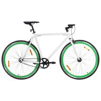 vidaXL fehér és zöld örökhajtós kerékpár 700c 55 cm