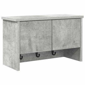 vidaXL Fali Kab&aacute;thorog polcokkal Beton Sz&uuml;rke 50 x 20 x 30 cm Faanyag