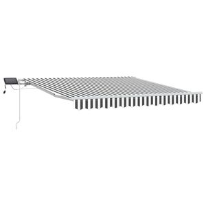 vidaXL antracitsz&uuml;rke-feh&eacute;r LED-es k&eacute;zi napellenző 300 x 250 cm