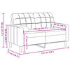 vidaXL 2 szem&eacute;lyes k&eacute;k b&aacute;rsony kanap&eacute; d&iacute;szp&aacute;rn&aacute;kkal 120 cm