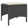 vidaXL 2 szem&eacute;lyes fekete polyrattan kerti kanap&eacute; asztallal/sz&eacute;kkel