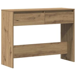 vidaXL k&eacute;zműves t&ouml;lgy sz&iacute;nű szerelt fa doh&aacute;nyz&oacute;asztal 100x35x76,5 cm