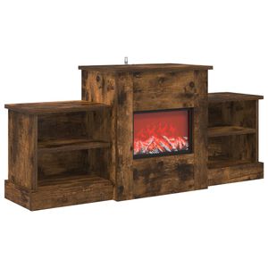 vidaXL Elektromos kandall&oacute; F&uuml;st&ouml;s T&ouml;lgy 110 x 30 x 50 cm Szerelt fa