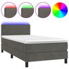 vidaXL s&ouml;t&eacute;tsz&uuml;rke b&aacute;rsony rug&oacute;s &eacute;s LED-es &aacute;gy matraccal 100x200 cm