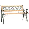 vidaXL t&ouml;m&ouml;r fenyőfa kerti pad 122 cm
