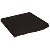 vidaXL s&ouml;t&eacute;tbarna kezelt t&ouml;m&ouml;r fa f&uuml;rdőszobai pult 60x60x(2-6) cm
