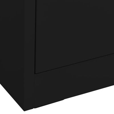 vidaXL fekete acél irattartó szekrény 90 x 46 x 103 cm