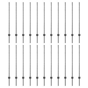 vidaXL Ker&iacute;t&eacute;soszlop 22 pcs Sz&uuml;rke 160 cm Ac&eacute;l