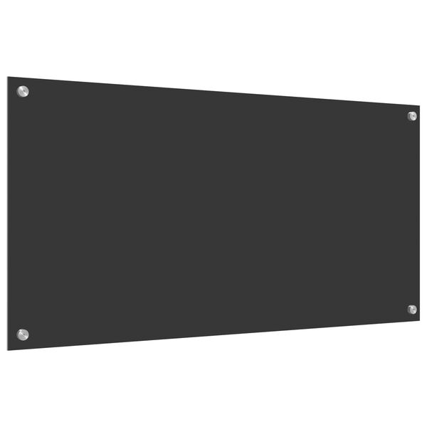 vidaXL Konyhai splashback Sötétszürke 100 x 50 x 0,6 cm edzett üveg