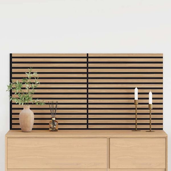 vidaXL 2 db tölgy furnér akusztikus falpanelek reszelt 60,5x60 cm