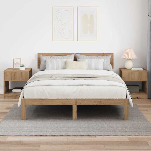 vidaXL V&eacute;gasztal 2 pcs Artisan t&ouml;lgy 40,5 x 40 x 45 cm Faanyag