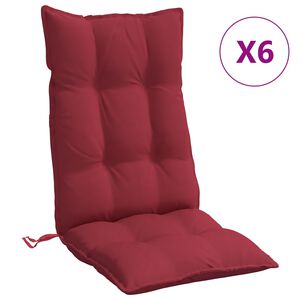 vidaXL 6 db bord&oacute; oxford-sz&ouml;vet magas h&aacute;tt&aacute;ml&aacute;j&uacute; sz&eacute;kp&aacute;rna