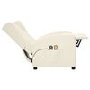 vidaXL krémszínű műbőr magas háttámlájú elektromos masszázsfotel